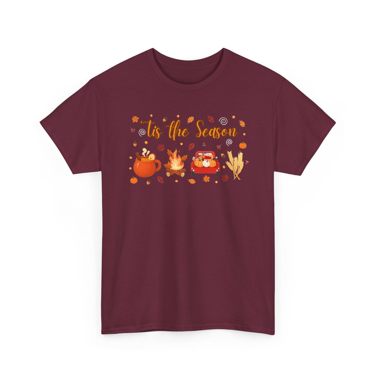 Tis the season pumpkin Heavy Cotton Tee