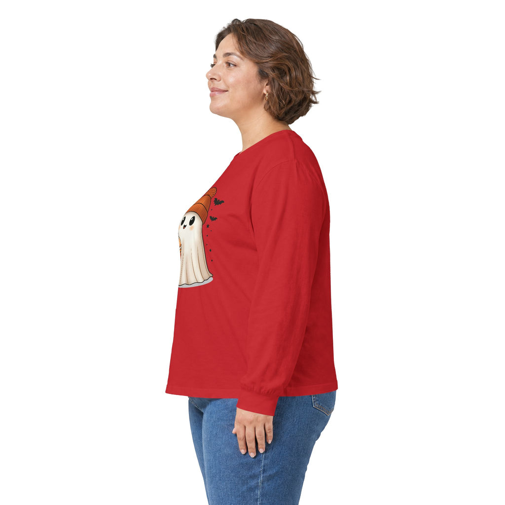 Cute Pumpkin Spice Ghost Unisex Ultra Cotton Long Sleeve Tee