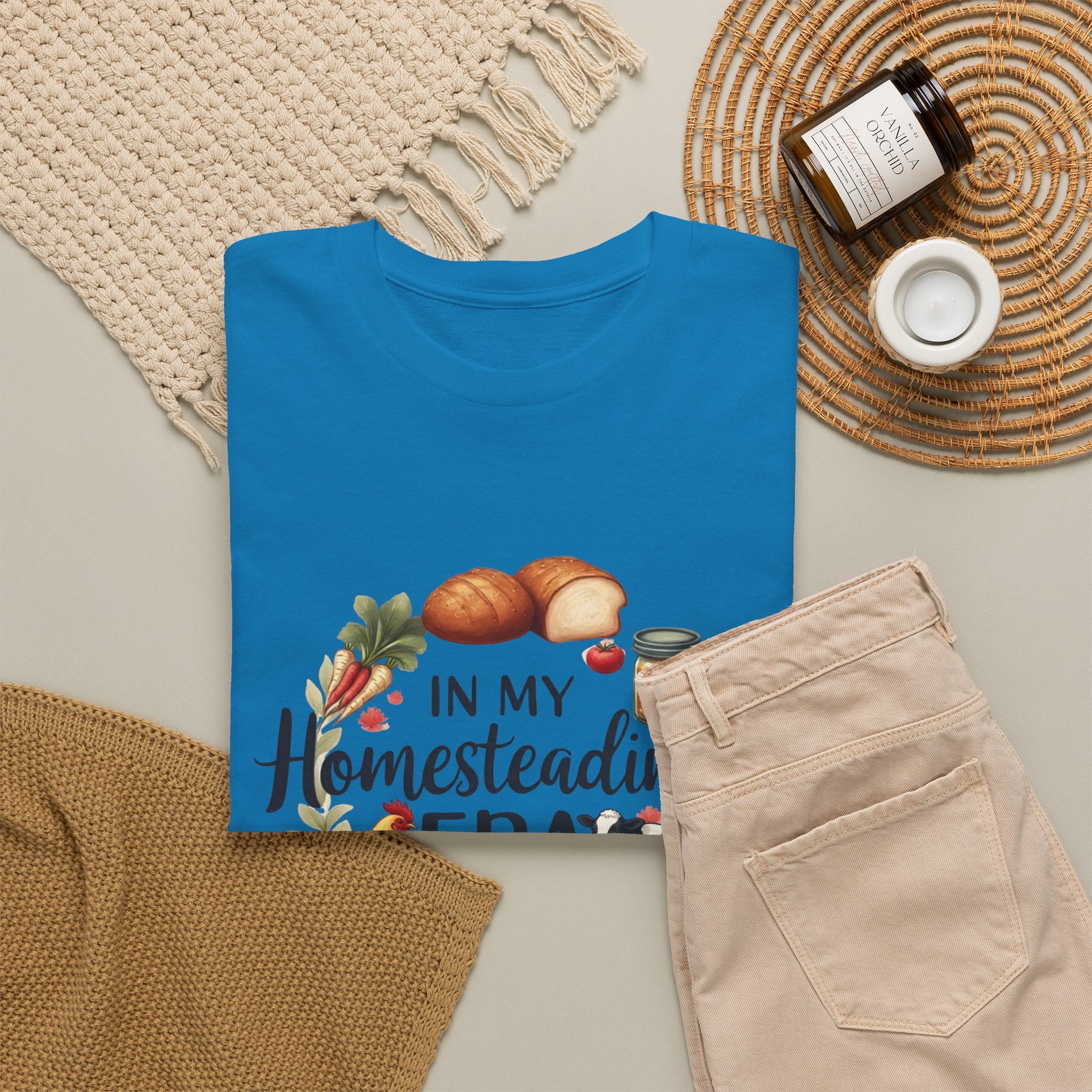 Homesteading Era Tee — Cute Bread, Chickens & Eggs Design