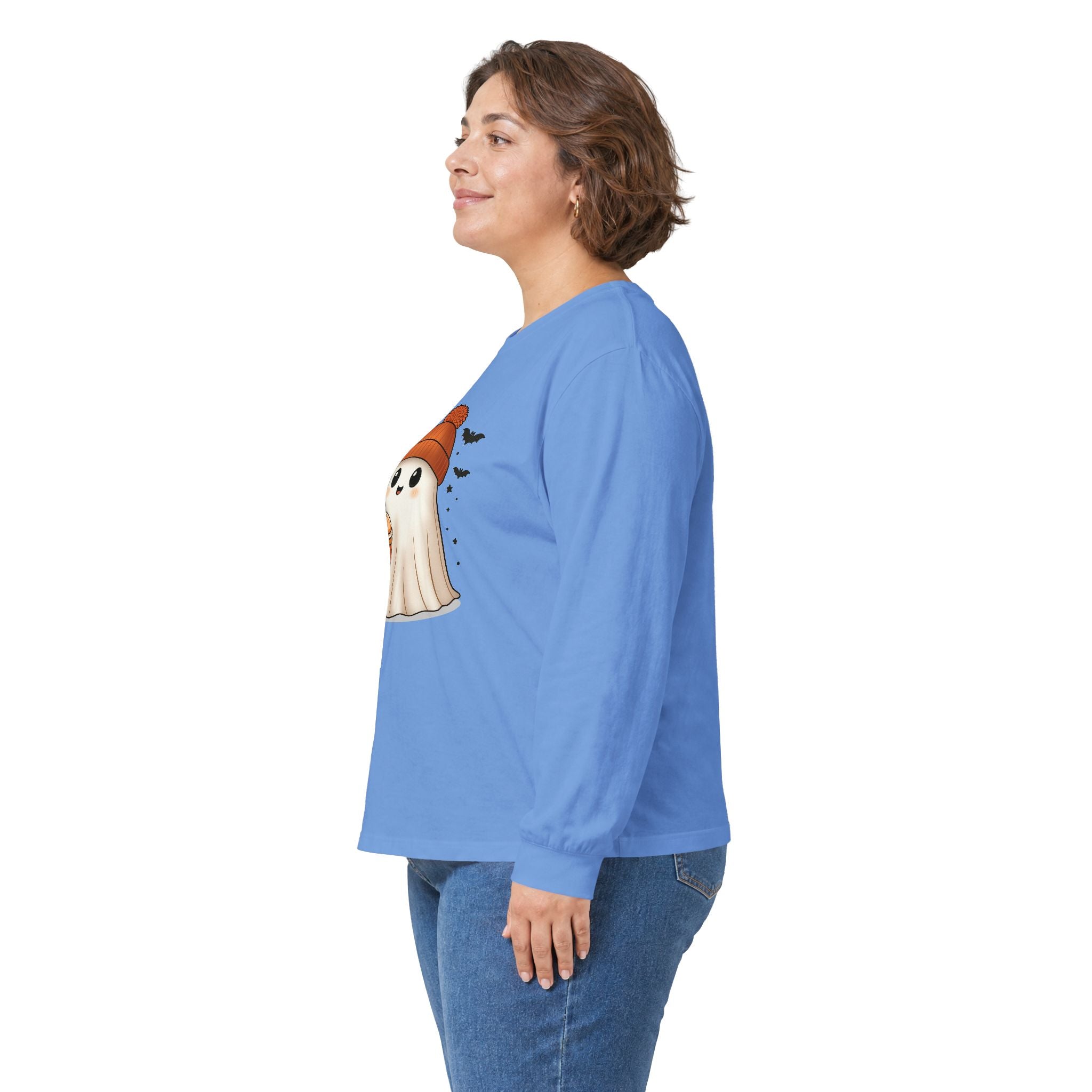 Cute Pumpkin Spice Ghost Unisex Ultra Cotton Long Sleeve Tee