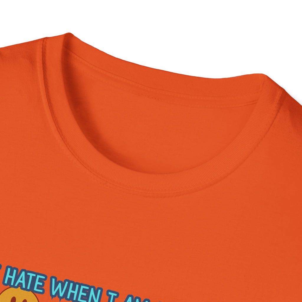 Funny 'I Hate When I Am accused of lolly-gagging' Graphic T-Shirt — Retro Smiley Face Design