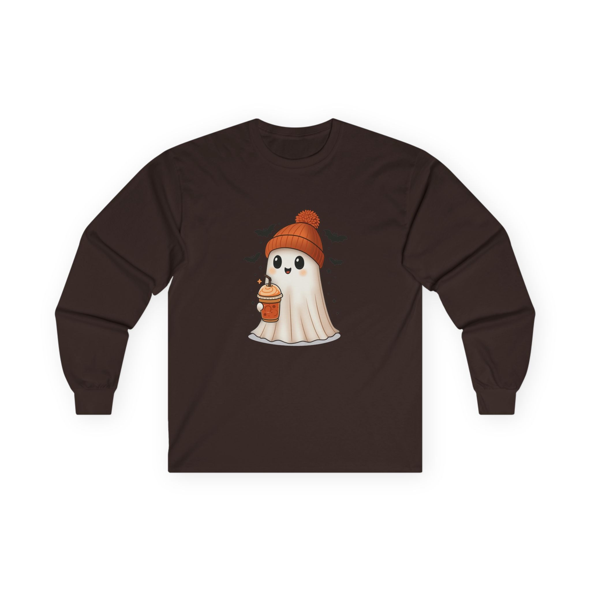 Cute Pumpkin Spice Ghost Unisex Ultra Cotton Long Sleeve Tee