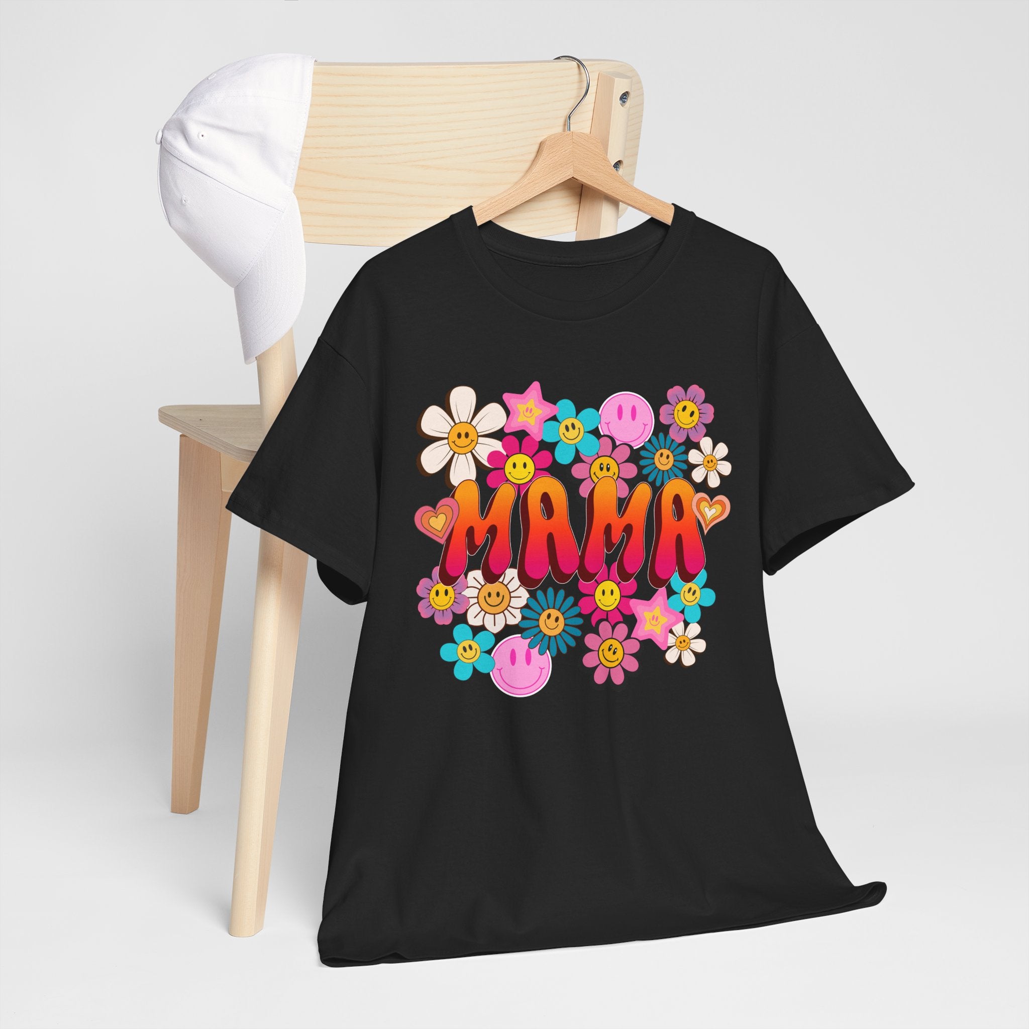 Mama Floral Tee — Retro Cute Flower Mom T‑Shirt
