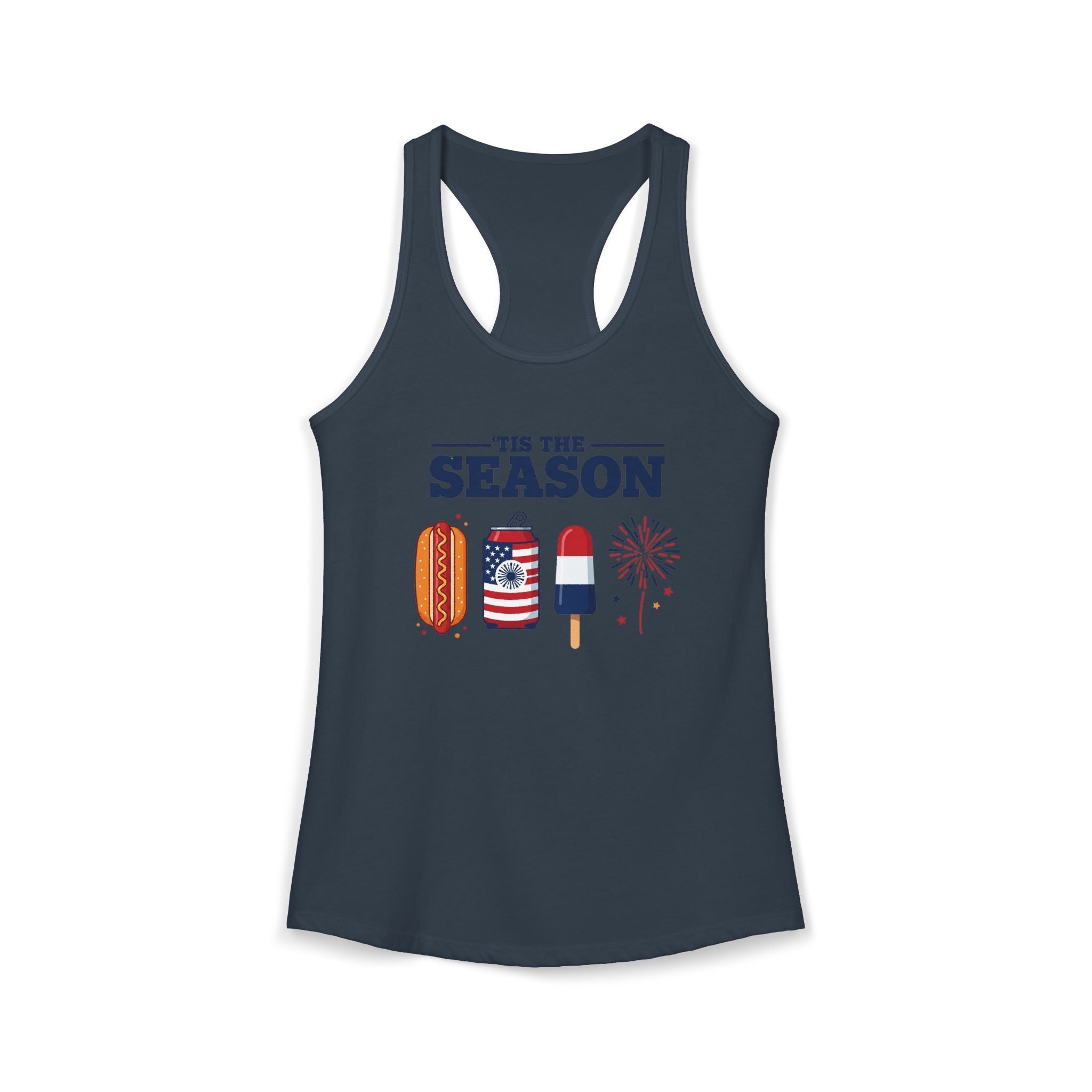 4th of July USA 'Tis the Season Racerback Tank