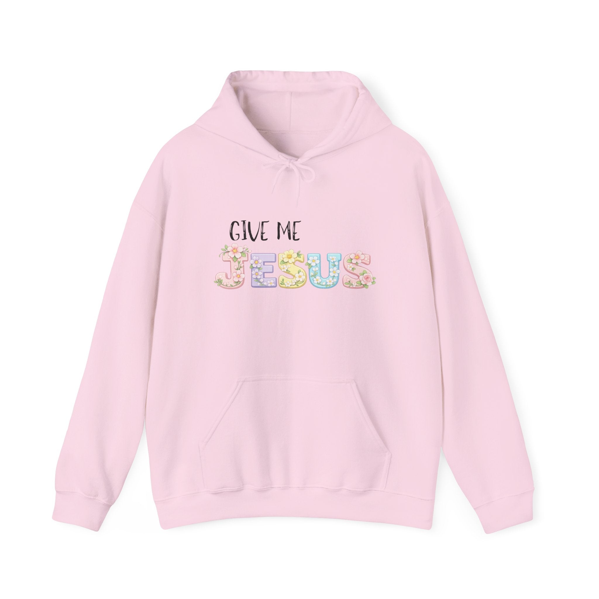 Give Me Jesus Floral Hoodie — Christian Faith Pullover for Women & Men