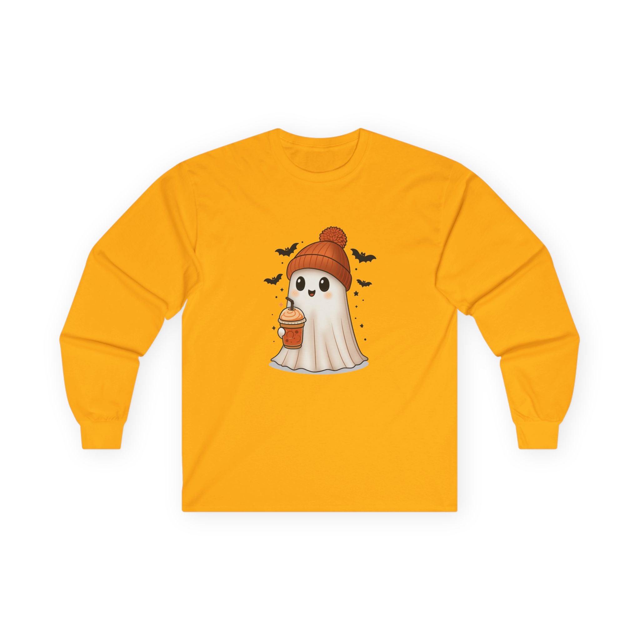 Cute Pumpkin Spice Ghost Unisex Ultra Cotton Long Sleeve Tee