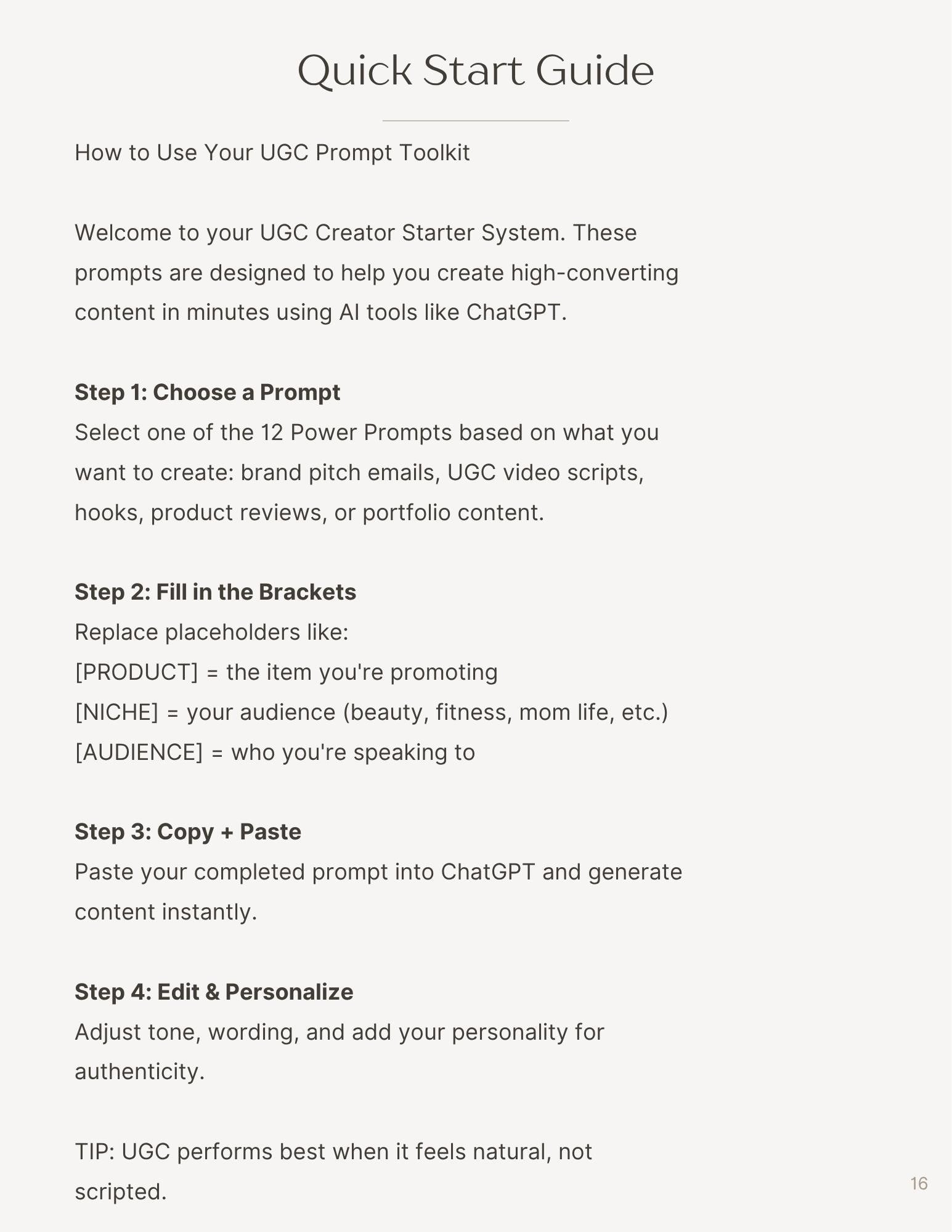 Beginner UGC Creator Starter Kit